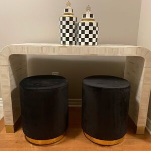 Black Ottoman Stools